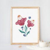 Schöne psychedelische Blume Poster