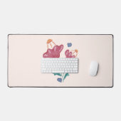 Schöne psychedelische Blume Schreibtischunterlage (Tastatur & Maus)