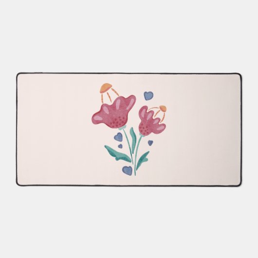 Schöne psychedelische Blume Schreibtischunterlage (Vorderseite)