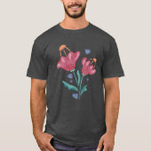 Schöne psychedelische Blume T-Shirt (Vorderseite)