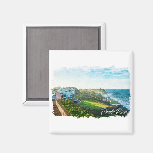 Schöne Puerto Rico Landschaft Magnet (Vorderseite/Rückseite)