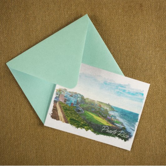 Schöne Puerto Rico Landschaft Postkarte