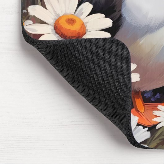 Schöne Puffin auf dem Platz Daisy Mousepad (Ecke)