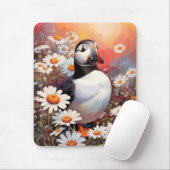 Schöne Puffin auf dem Platz Daisy Mousepad (Mit Mouse)
