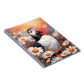 Schöne Puffin auf dem Platz Daisy Notizblock (Rechte Seite)