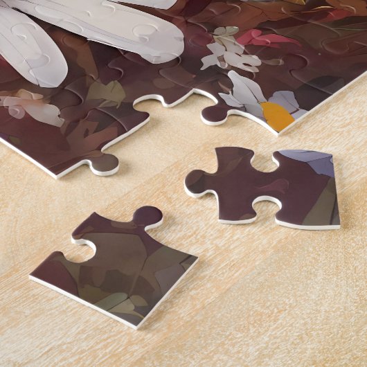 Schöne Puffin auf dem Platz Daisy Puzzle (Seite)