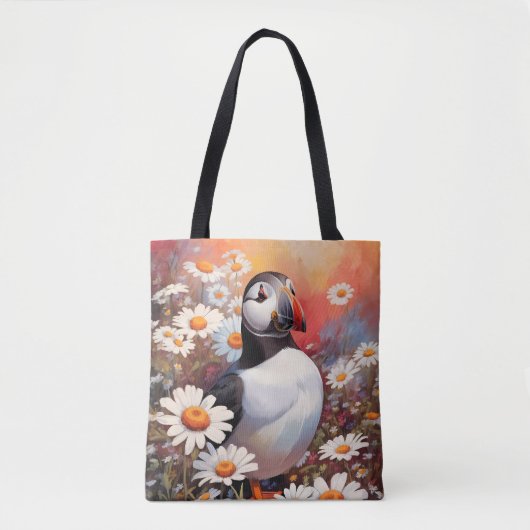 Schöne Puffin auf dem Platz Daisy Tasche (Vorderseite)