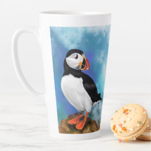 Schöne Puffin Bird - Malerei Milchtasse