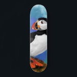 Schöne Puffin Vogelmalerei Kunst Skateboard<br><div class="desc">Schöner Puffin Vogelmaler Migned Art Clown</div>