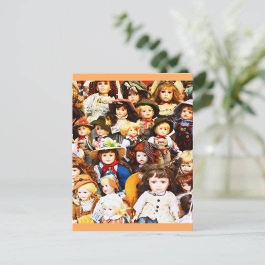 Schöne Puppen Postkarte (Stehend Vorderseite)