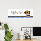Schöne Puppy Baby Dusche / Geburtstagsbanner Poster (Heimbüro)