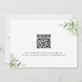 Schöne QR UAwg Greenery Cross Mutter Segen Einladung (Rückseite)