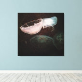 Schöne Qualle Leinwanddruck (Insitu (Holzboden))