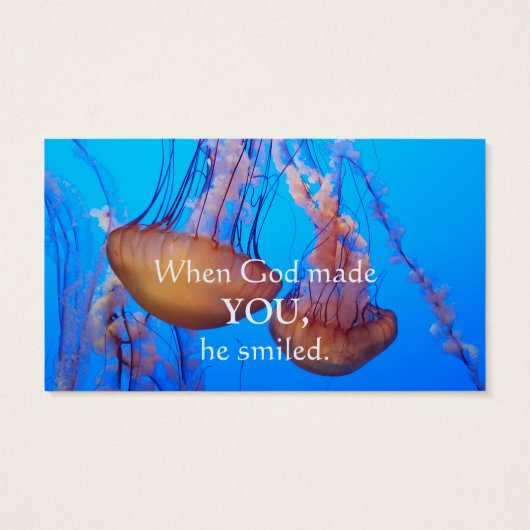 Schöne Quallyfish Bibelkarte (Rückseite)