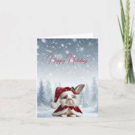 Schöne Rabbit Weihnachten Karte
