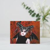 Schöne Rage Gothic Vampire Kunst, Dichtung und Mus Postkarte (Stehend Vorderseite)