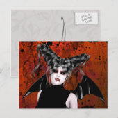 Schöne Rage Gothic Vampire Kunst, Dichtung und Mus Postkarte (Vorne/Hinten)