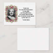 Schöne Rahmen Blume nach Beerdigung Danke Mitteilungskarte (Vorne/Hinten)