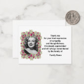 Schöne Rahmen Blume nach Beerdigung Danke Mitteilungskarte (Vorderseite/Rückseite Beispiel)