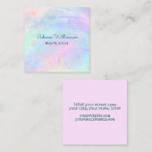 Schöne Rainbow Ästhetische Pastel Swirl Muschel Quadratische Visitenkarte (Vorne/Hinten)