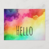 Schöne Rainbow Colors Abstract Design Hallo Postkarte (Vorderseite)