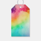 Schöne Rainbow-Farben Abstrakte Design-Hochzeit Geschenkanhänger (Rückseite)