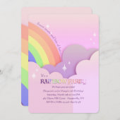 Schöne Rainbow Geburtstagsparty Einladung (Vorne/Hinten)