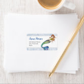 Schöne Rainbow Mermaid mit Ginger Hair Adressaufkleber (Insitu)