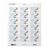 Schöne Rainbow Mermaid mit Ginger Hair Adressaufkleber (Vorne)