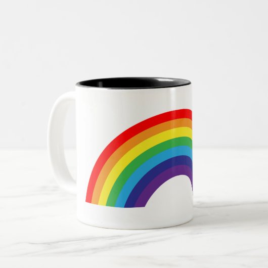 Schöne Rainbow-Tasse Zweifarbige Tasse (Vorderseite Links)