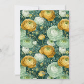Schöne Ranunculus Luxus Mädchen-Geburtstag Einladung (Rückseite)