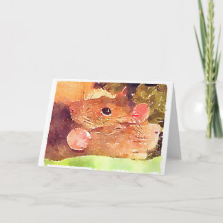 Schöne Ratten-Gruß-Karte Karte