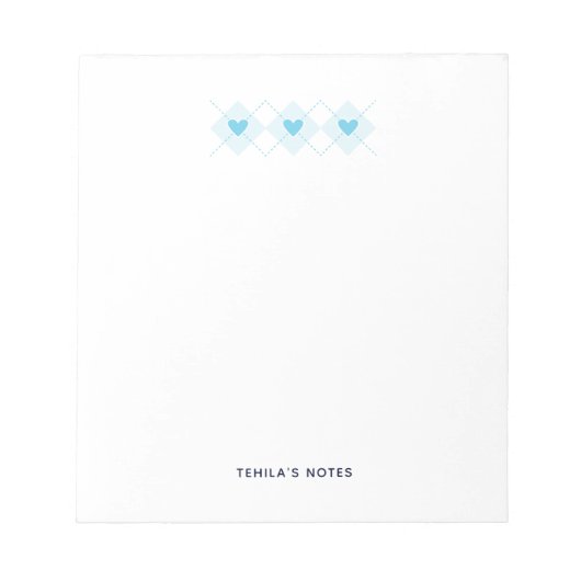 Schöne Raute Notizblock (Vorderseite)