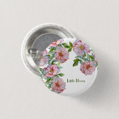 Schöne, realistische Rose. Button (Vorne & Hinten)
