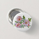 Schöne, realistische Rose. Button (Vorne & Hinten)