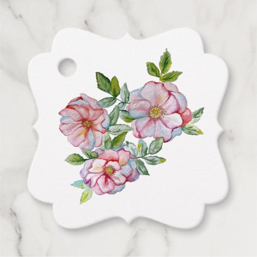 Schöne, realistische Rose. Geschenkanhänger (Vorderseite)