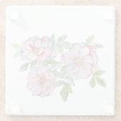 Schöne, realistische Rose. Glasuntersetzer (Rückseite)