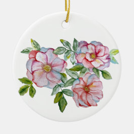 Schöne, realistische Rose. Keramik Ornament