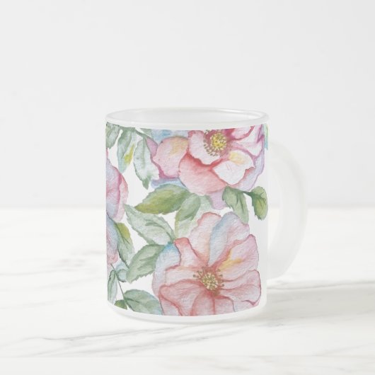 Schöne, realistische Rose. Mattglastasse (VorderseiteRechts)