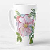 Schöne, realistische Rose. Milchtasse (Linke Ecke)