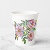 Schöne, realistische Rose. Pappbecher (Vorderseite)