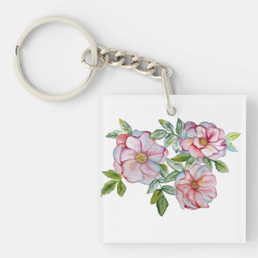 Schöne, realistische Rose. Schlüsselanhänger (Vorderseite)