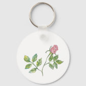 Schöne, realistische Rose. Schlüsselanhänger (Rückseite)