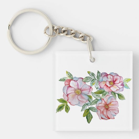 Schöne, realistische Rose. Schlüsselanhänger (Vorderseite)