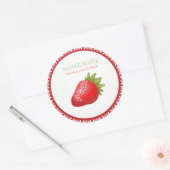 Schöne realistische Strawberry Graphic Business Ca Runder Aufkleber (Umschlag)