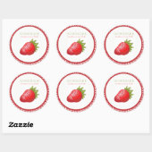 Schöne realistische Strawberry Graphic Business Ca Runder Aufkleber (Blatt)