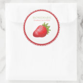 Schöne realistische Strawberry Graphic Business Ca Runder Aufkleber (Tasche)