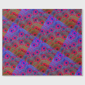 Schöne RED BLUE PINK GREEN MANDALA Geschenkpapier (Flach)