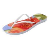 Schöne Red Blume Blue Sky Flip Flops Badesandalen (Schrägansicht)