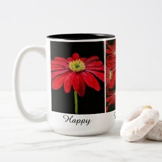 Schöne Red Daisy Tasse Zwei-Tone-Tasse, 15 oz